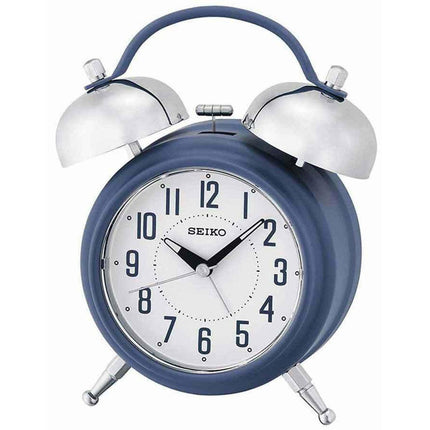 Seiko Alarm Clock - Deux Bell Quartz Blue | QHK051LLH ,