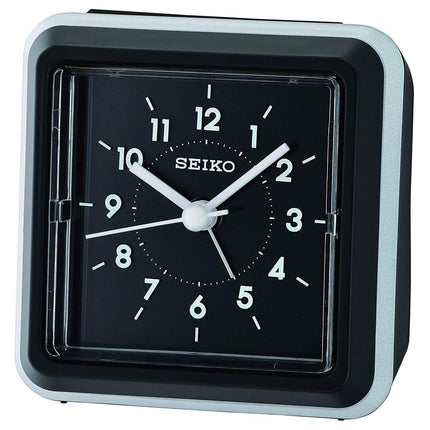Seiko Alarm Tabletop Clock - Ena Quartz Black | QHE182KLH ,