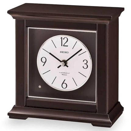Seiko Mantel Clock - Dark Brown Wooden Music and Chime | QXW245BLH ,