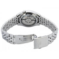Seiko Men's Automatic Watch - 5 Sports Day-Date Silver Dial Steel Bracelet | SNK355K1 ,