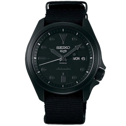 Seiko Men's Automatic Watch - 5 Sports Power Reserve Black Nylon Strap | SRPE69K1 ,