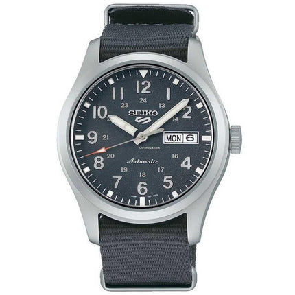 Seiko Men's Automatic Watch - 5 Sports Power Reserve Dark Grey Dial Strap | SRPG31K1 ,