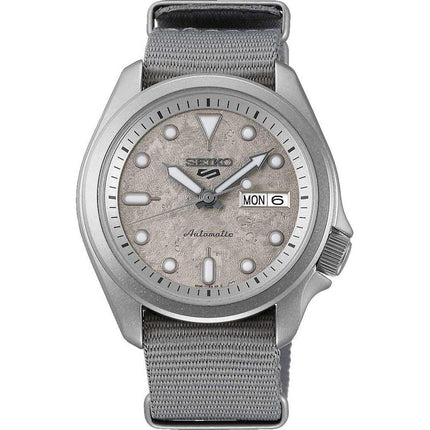 Seiko Men's Automatic Watch - 5 Sports Power Reserve Grey Dial Nylon Strap | SRPG63K1 ,