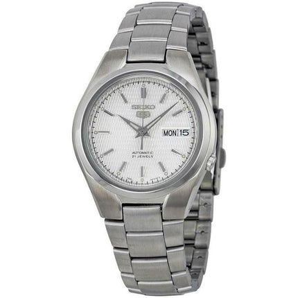 Seiko Men's Automatic Watch - 5 Sports White Dial Silver Steel Bracelet | SNK601K1 ,