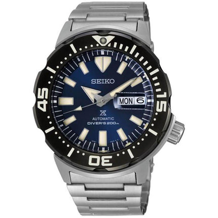 Seiko Men's Automatic Watch - Prospex Day-Date Blue Dial Steel Bracelet | SRPD25K1 ,