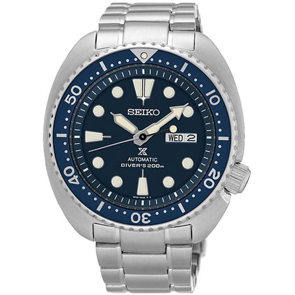 Seiko Men's Automatic Watch - Prospex Turtle Blue Dial Silver Bracelet | SRPE89K1 ,