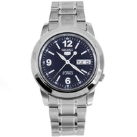 Seiko Men's Automatic Watch - Seiko 5 Dark Blue Dial Silver Tone Bracelet | SNKE61K1 ,