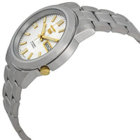 Seiko Men's Automatic Watch - Seiko 5 Day-Date Silver Tone Dial Bracelet | SNKK09K1 ,