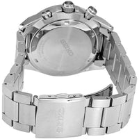 Seiko Men's Chronograph Watch - Core Quartz Black Dial Silver Bracelet | SSB397P1 ,