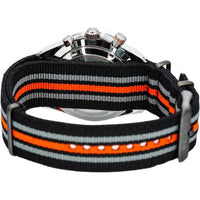 Seiko Men's Chronograph Watch - Core Quartz Grey and Khaki Dial Nylon Strap | SSB403P1 ,