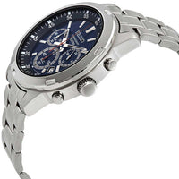 Seiko Men's Chronograph Watch - Neo Sports Blue Dial Silver Tone Bracelet | SKS603P1 ,