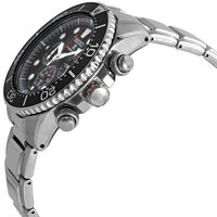Seiko Men's Chronograph Watch - Prospex Solar Black Dial Silver Bracelet | SSC779P1 ,