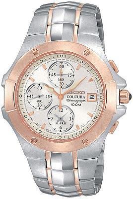 Seiko Men's Coutura Alarm Chronograph Watch SNAC40 ,