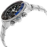 Seiko Men's Eco Drive Watch - Prospex Chronograph Black Dial SS Bracelet | SSC781P1 ,