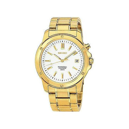 Seiko Men's Gold Perpetual Calendar Watch SNQ012 ,