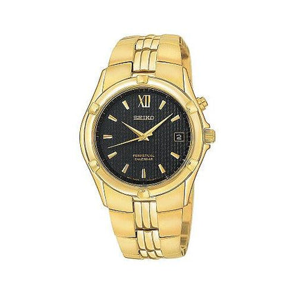 Seiko Men's Gold Perpetual Calendar Watch SNQ070 ,