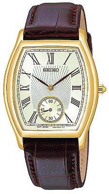 Seiko Men's Leather Strap Dress Watch SRK008 ,