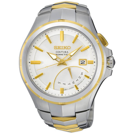 Seiko Men's Quartz Watch - Coutura Silver & Gold Tone Dial Bracelet | SRN064 ,