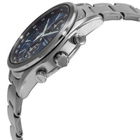 Seiko Men's Quartz Watch - Discover More Chronograph Black and Blue Dial | SSC801P1 ,
