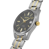 Seiko Men's Quartz Watch - Discover More Green Dial Two Tone Bracelet | SUR377P1 ,