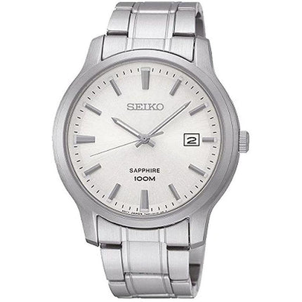 Seiko Men's Quartz Watch - Neo Classic Silver Dial Stainless Steel Bracelet | SGEH39P1 ,
