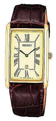 Seiko Men's Rectangular Dial Dress Watch SXB850 ,