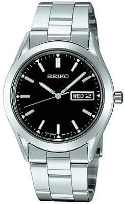 Seiko Men's Stainless Steel Black Dial SGF719 ,