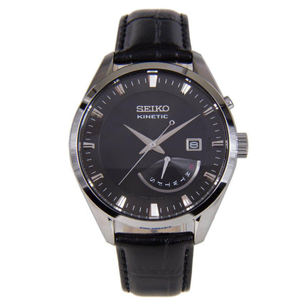 Seiko Men's Strap Watch - Discover More Black Dial Kinetic | SRN045P2 ,