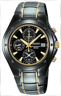 Seiko Men's Titanium Carbon Nitride Plated Chronograph SND641 ,