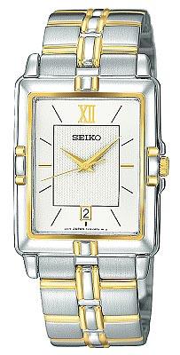 Seiko Men's Two Tone Quartz Bracelet Watch SKK666 ,
