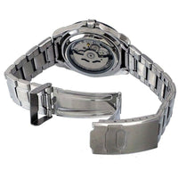 Seiko Men's Watch - 5 Sports Automatic Black Dial Silver Steel Bracelet | SNZB23J1 ,