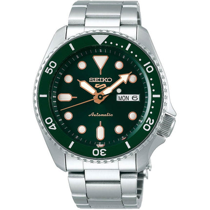 Seiko Men's Watch - 5 Sports Automatic Power Reserve Green Dial Bracelet | SRPD63K1 ,