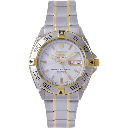 Seiko Men's Watch - 5 Sports Automatic Two Tone Stainless Steel Bracelet | SNZB24J1 ,