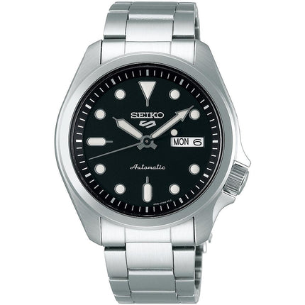 Seiko Men's Watch - 5 Sports Power Reserve Black Dial Bracelet | SRPE55K1 ,