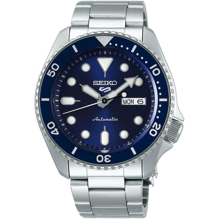 Seiko Men's Watch - 5 Sports Power Reserve Blue Dial Silver SS Bracelet | SRPD51K1 ,