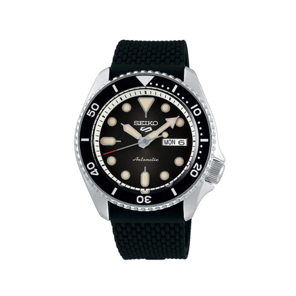 Seiko Men's Watch - 5 Sports SKX Suits Style Automatic Black Rubber Strap | SRPD73K2 ,