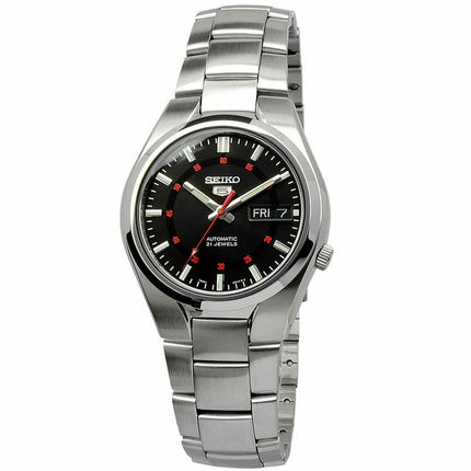 Seiko Men's Watch - Automatic Black Dial Stainless Steel Bracelet | SNK617K1 ,