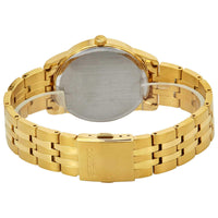 Seiko Men's Watch - Essential Quartz White Dial Yellow Gold Date Bracelet | SUR404P1 ,