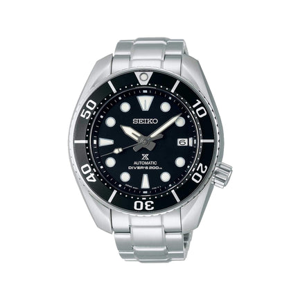 Seiko Men's Watch - Prospex Automatic Black Dial Stainless Steel Bracelet | SPB101J1 ,