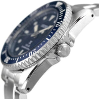 Seiko Men's Watch - Prospex Solar Blue Dial Steel Bracelet Rotating Bezel | SNE585P1 ,