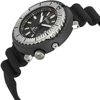 Seiko Men's Watch - Prospex Solar Powered Quartz Black Dial Rubber Strap | SNE541P1 ,
