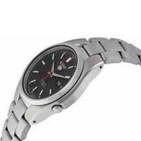 Seiko Men's Watch - Seiko 5 Day-Date Black Dial Silver Tone Bracelet | SNK607K1 ,