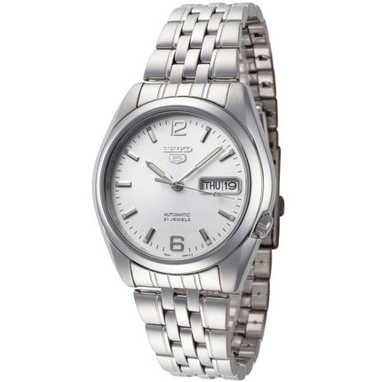Seiko Men's Watch - Series 5 Automatic Silver Dial Stainless Steel Bracelet | SNK385K1 ,