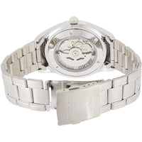 Seiko Men's Watch - Series 5 Power Reserve Black Dial Silver Bracelet | SNKP21J1 ,