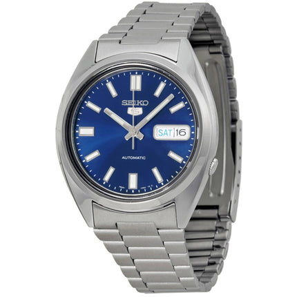 Seiko Men's Watch - Series 5 Power Reserve Blue Dial Silver Tone Bracelet | SNXS77J1 ,