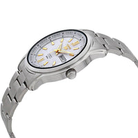 Seiko Men's Watch - Series 5 White Dial Silver Stainless Steel Bracelet | SNKP15K1 ,