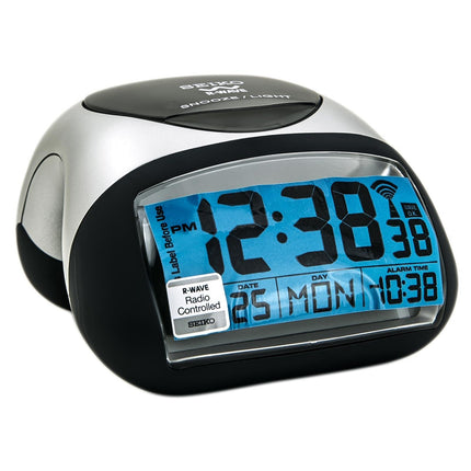 Seiko QHR008SLH Get Up & Glow R-Wave Bedside Digital Alarm Clock ,