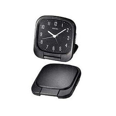 Seiko QXT003KR Black Dial Travel Alarm Clock