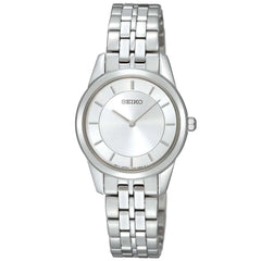 Seiko SFQ827P1 Women's Silver Dial Stainless Steel Bracelet Watch
