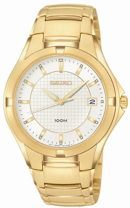 Seiko SGEE02 Men's Gold Plated Dress Watch ,